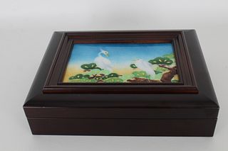 Vintage Japanese Cloisonne/Wood Box