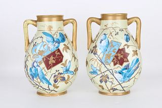 Pair, Antique French Aesthetic Period Vases