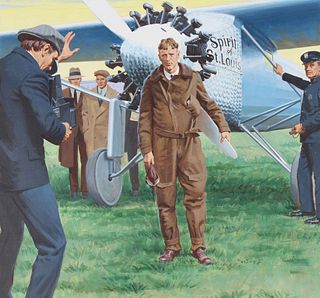 Ed Vebell (1921 - 2018) "Lindbergh Flight"