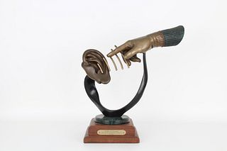 "The Gift of Sound", Signed 20th C. Bronze