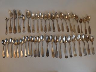 44 COIN SILVER SPOONS