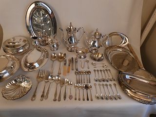 LARGE LOT SILVER PLATED ITEMS