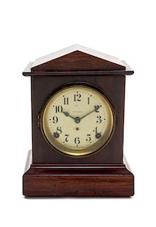 An American Rosewood Mantel Clock, SETH THOMAS, Height 11 inches.
