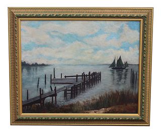 J Gibson 'Indian River, FL' Painting