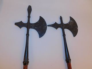 2 OLD PIKE AXES