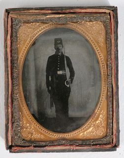 CIVIL WAR AMBROTYPE OF SOLDIER