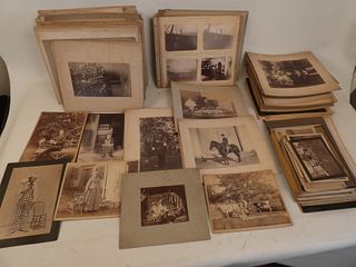 OVER 180 LARGE ANTIQUE PHOTOGRAPHS