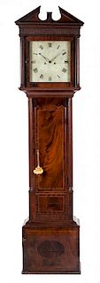 * An American Mahogany Tall Case Clock, 19TH CENTURY, Height 92 inches.