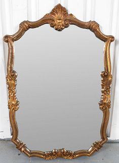 Continental Rococo Style Giltwood Mirror