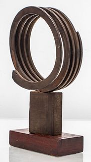 Illegibly Signed "Coil Spring" Iron Sculpture