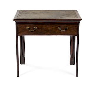 An American Mahogany Architect's Desk, Height 31 x width 33 3/4 x depth 25 1/8 inches.
