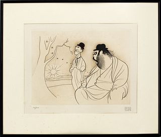 Al Hirschfeld "Waiting for Godot" Etching on Paper