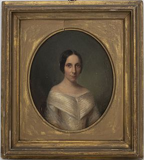 English School "Portrait of a Woman" Oil on Board