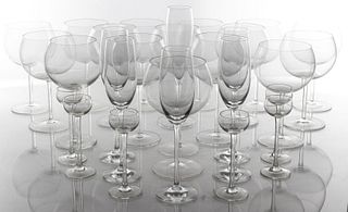 Assorted Clear Crystal Stemware, 28