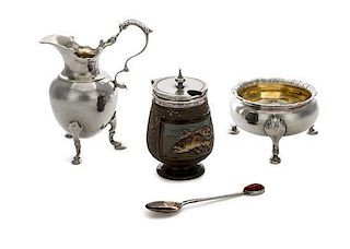 Two English Silver Table Articles, 18th/19th Century, comprising a creamer, John Aldwinckle & James Slater, London, 1881 and a f