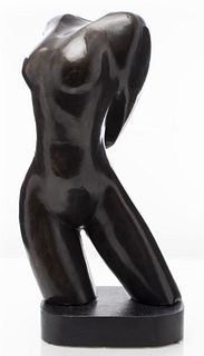 Signed Barye "Bound Nude" Bronze Sculpture