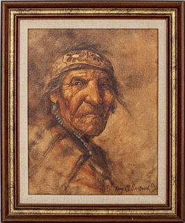 Tony Sandoval "Native American Elder" Oil