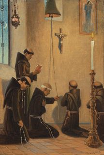 Hernando Villa, Untitled (Monks at Prayer), 1938