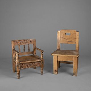 New Mexico, Group of Two Children's Chairs, Early 20th Century