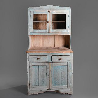 New Mexico, Painted Trastero Cupboard, 20th Century