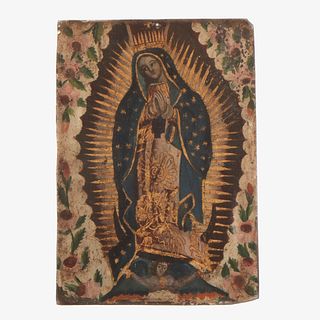 Mexico, Tin Retablo of Nuestra Señora de Guadalupe, 19th Century