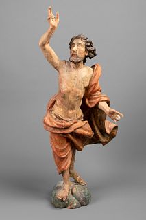 Italian, Carved Polychrome Christ Figure, 15th-16th Century