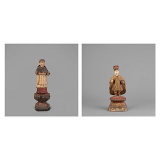 Spanish Colonial, Philippines, Two Saint Figures, 19th Century