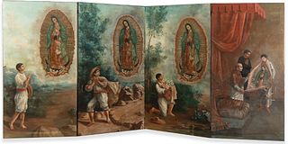Spanish Colonial, Mexico, The Four Apparitions of Guadalupe, Late 18th Century