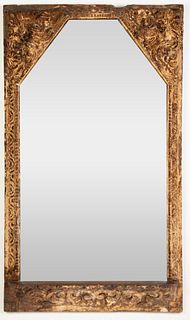 Spanish Colonial, Mexico, Gilt Frame with Mirror, 17th Century