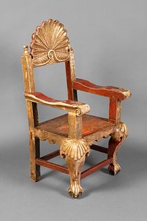 Spanish Colonial, Mexico, Processional Chair, Early 18th Century
