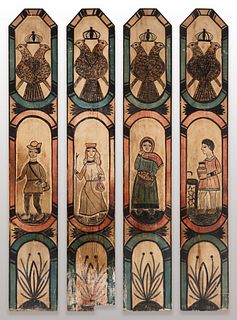 Mexico, Group of Four Folk Art Retablo Panels