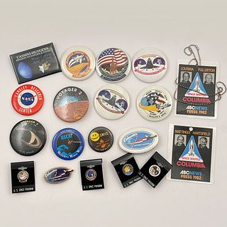 Large Lot of NASA Space Program Buttons