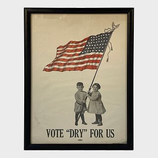 Antique Prohibition Era Vote Dry Poster