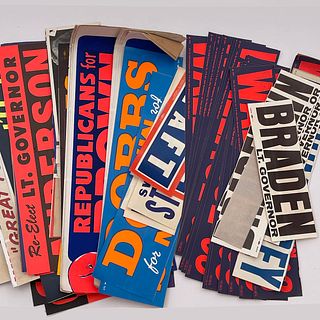 Lot of Vintage Campaign Bumper Stickers
