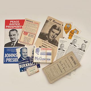 Lot of Various Vintage and  Antique Political Ephemera