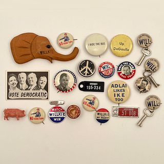 Group Antique and Vintage Political Campaign Buttons
