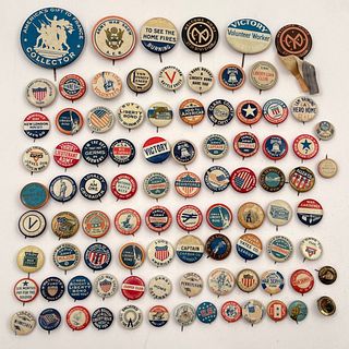 85 Various Antique WWI World War One Buttons