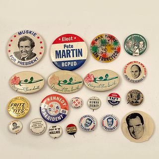 55 Vintage Various Election Campaign Buttons