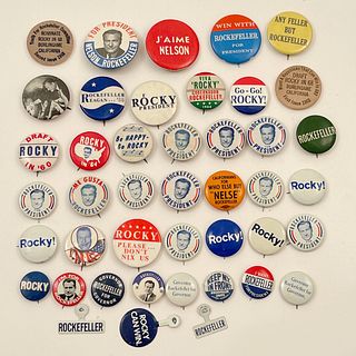 75 Vintage Nelson Rockefeller ROCKY Campaign Buttons