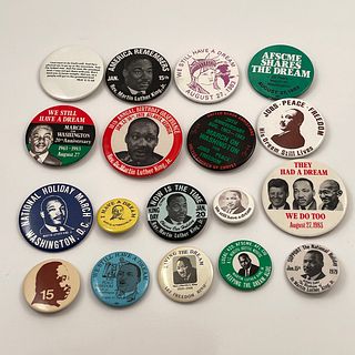 Group of 72 MLK Martin Luther King Civil Rights Buttons