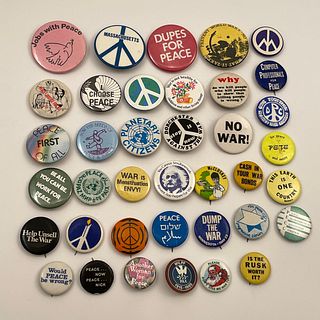 75 Peace Anti War Vietnam Buttons