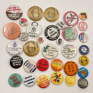 Large Group of 1970s Cause and Activism Buttons