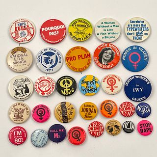 160 Vintage Womens ERA Equal Rights Buttons Pinbacks