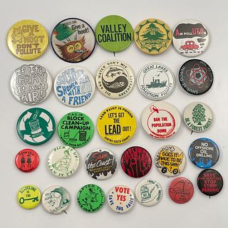50 Vintage Environmental Activism Buttons