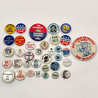 Large Group Ted Edward Kennedy Campaign Buttons
