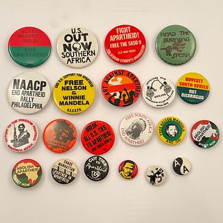 60 Vintage South Africa Apartheid Mandela Buttons