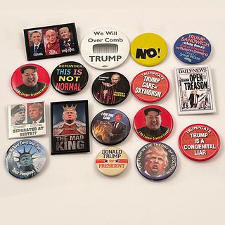 Large Group of Pro and Anti Donald Trump Buttons