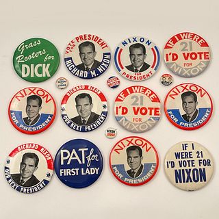 30 Larger Vintage Nixon Lodge Campaign Buttons