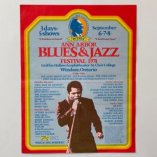 Ann Arbor 1974 Blues and Jazz Festival Poster