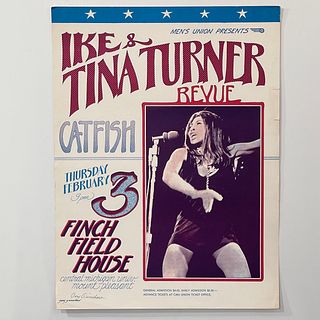 Signed Grimshaw Ike and Tina Turner Finch Field Poster